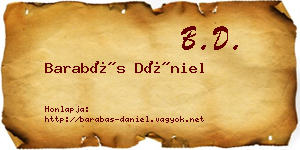 Barabás Dániel névjegykártya